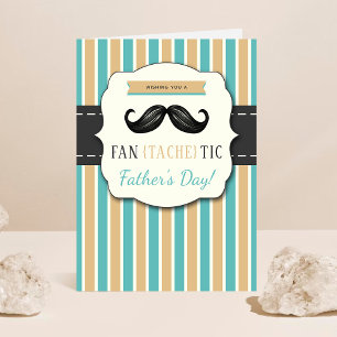 Carte Photo Fête des pères de moustache tendance (Fan-Ta