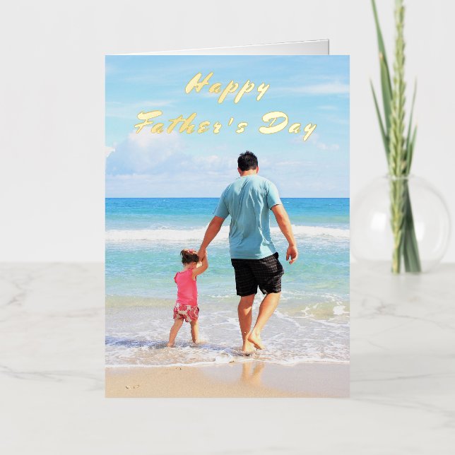 Carte photo Fête des pères personnalisée avec vos  (Recto)