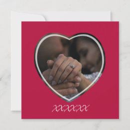 Carte photo fiançailles avec Vows