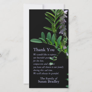 Carte photo floral de Merci de sympathie de