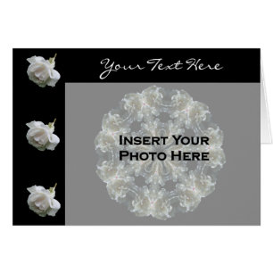 Carte photo Floral Roses Blanches