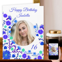 Photo Florale mexicaine Fiesta bleu violet Anniver
