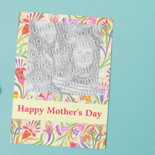 Carte Photo florale personnalisable