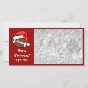 carte photo - Football de Noël