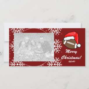 carte photo - Football de Noël