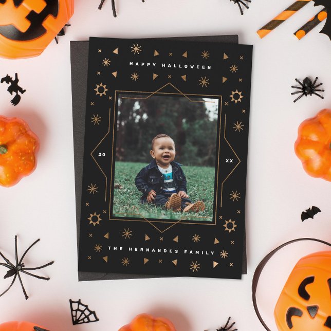 Carte photo Halloween moderne et amusante avec des (Créateur téléchargé)