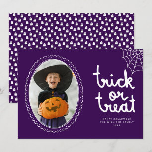 Carte Photo Halloween Trick Ou Treat Halloween Dessinée