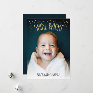 Carte photo Hanoukka brillant