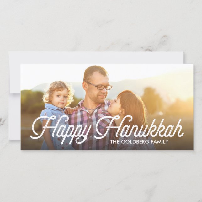 Carte photo Hanoukka Happy avec script photo compl (Devant)
