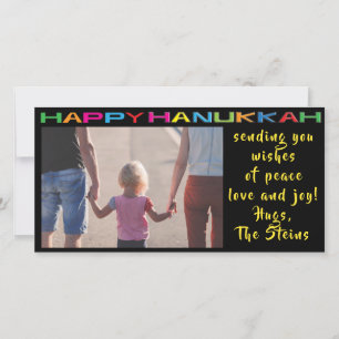 Carte photo Hanoukka "Happy Hanoukka"