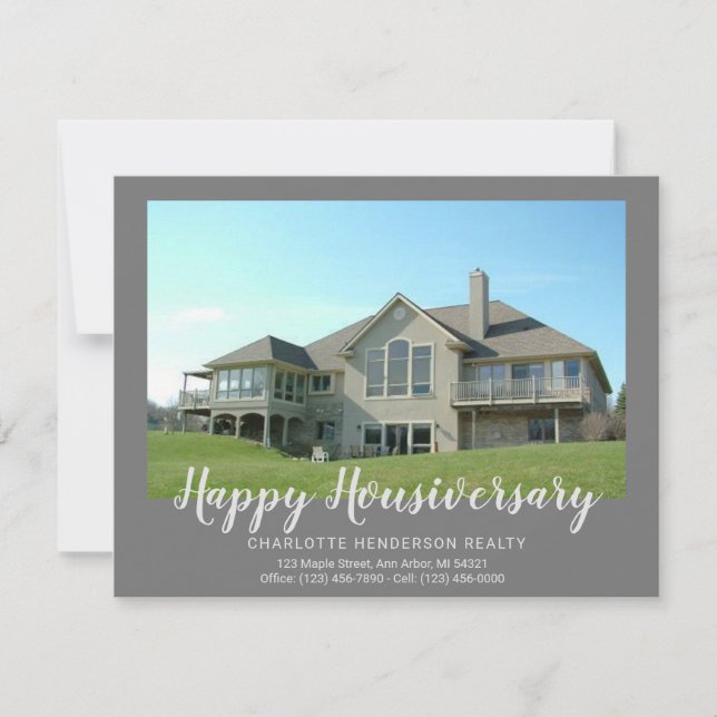 Carte Photo Happy Housiversary Buyer Anniversary Card (Devant)