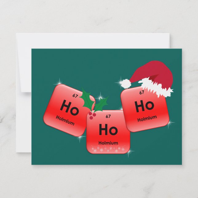Carte photo Ho Ho Element Holmium Christmas (Devant)