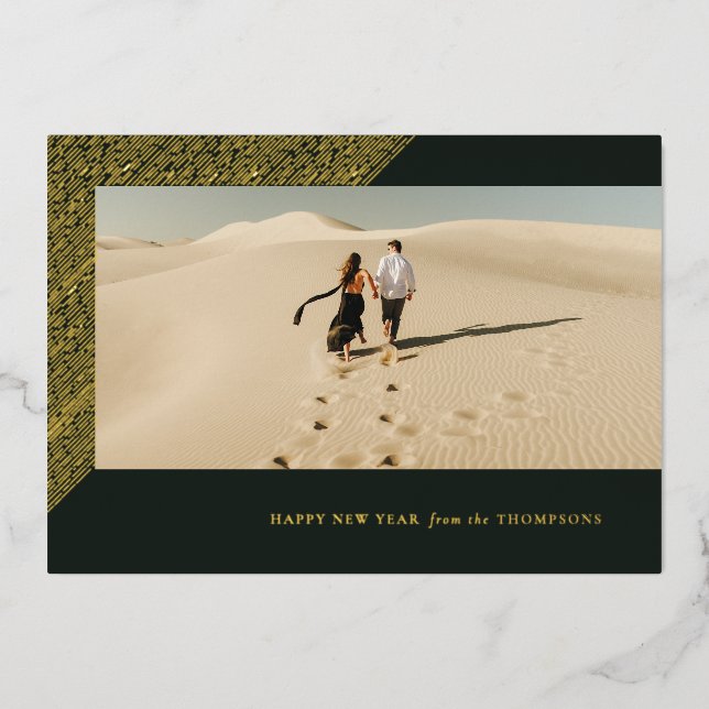 Carte photo horizontale avec cadre gravé pour le N (Recto)