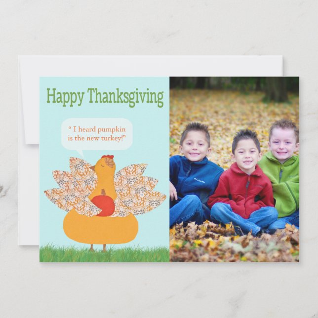 Carte photo humoristique de Thanksgiving - TBO (Devant)