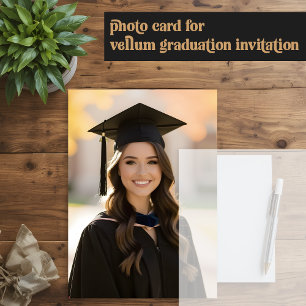 Carte photo insérée pour invitation de remise de d