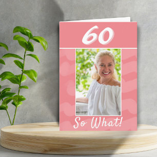 Carte Photo Inspiration Aquarelle Rose 60e Anniversaire