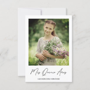 Carte Photo Instantánea Quinceañera Moderna en Español