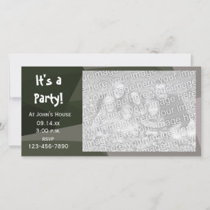 Carte photo Invitation de la fête du camouflage gé