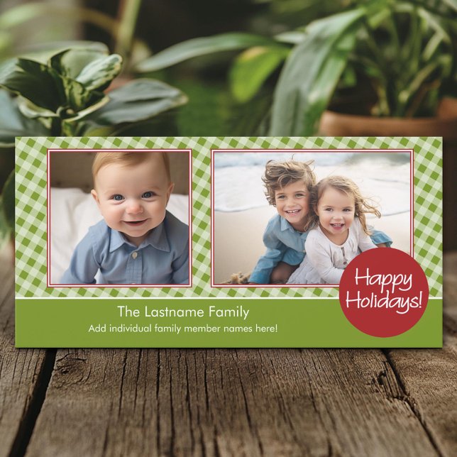 carte photo : Joyeuses fêtes - 2 photos - horizont (Custom Holiday Photo Card)