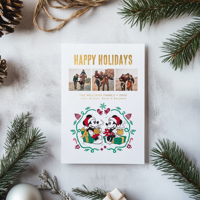 Carte photo Joyeuses Fêtes de Disney avec Mickey e (Créateur téléchargé)