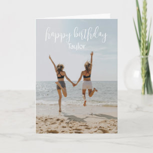 Carte Photo Joyeux Anniversaire Nom Joy Happiness Love