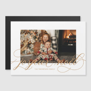 Carte photo Magnetic Joyeux Noel Élégante de Noël