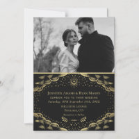 Carte photo magnétique du Mariage de la carte Gold