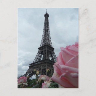 Carte photo magnifique de roses de rose de Tour