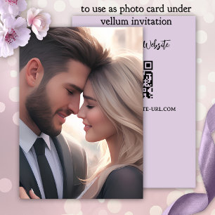Carte photo mariage avec code QR