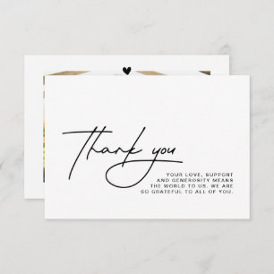 Carte photo mariage Merci