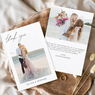 Carte photo Mariage Merci du  Arc 