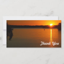 carte photo Merci - Coucher de soleil sur le lac M
