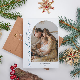 Carte photo minimaliste Arc de Noël