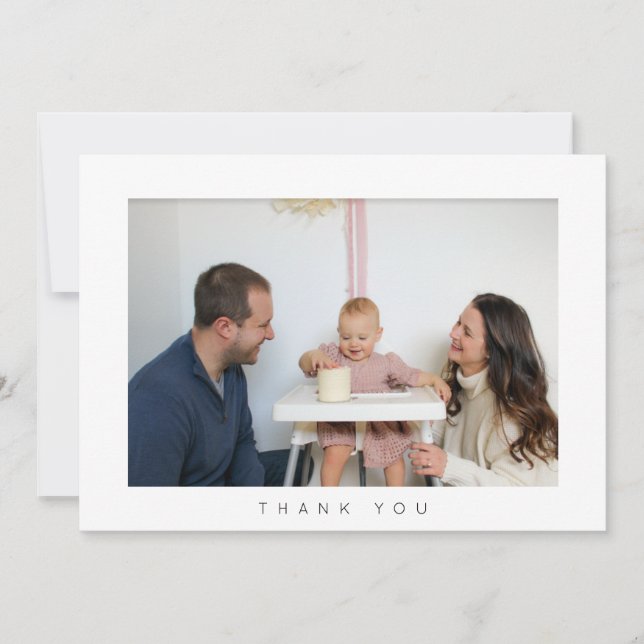 Carte photo minimaliste de Merci d'anniversaire (Devant)