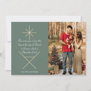 Carte photo minimaliste de Noël du directeur