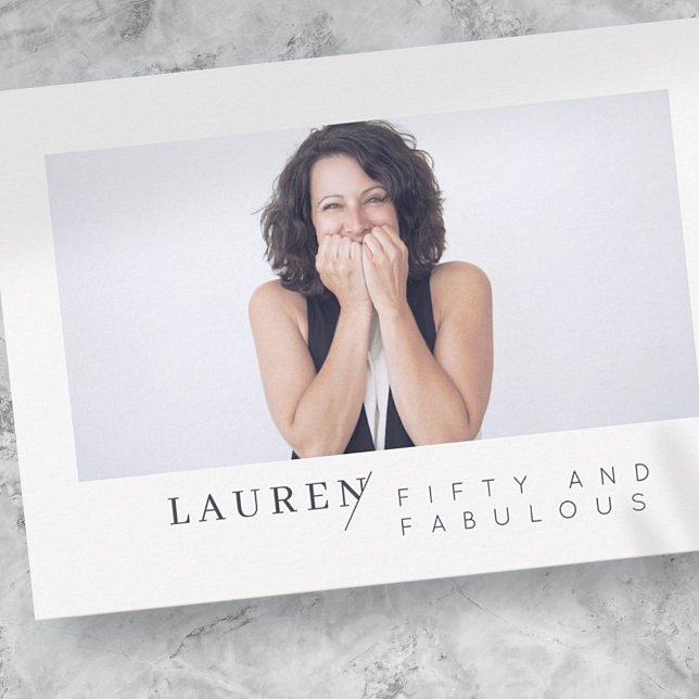 Carte Photo minimaliste moderne Cinquante et fabuleux an (Créateur téléchargé)