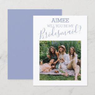 Carte Photo minimaliste moderne Seras-Tu Ma Servante D