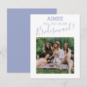 Carte Photo minimaliste moderne Veux-tu être ma demois