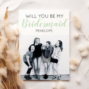 Carte Photo Minimaliste Moderne   Veux-Tu Être Ma Demois