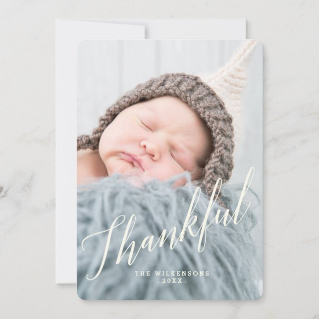 Carte photo moderne de Thanksgiving (Devant)