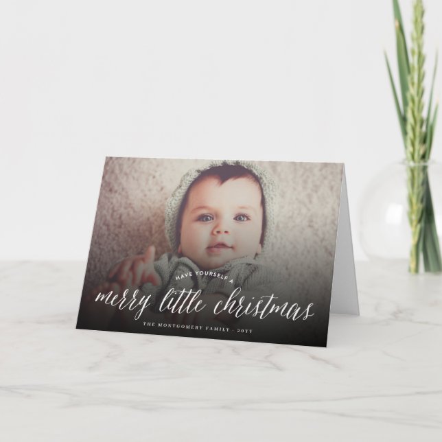 Carte photo moderne de vacances de Joyeux petit (Devant)