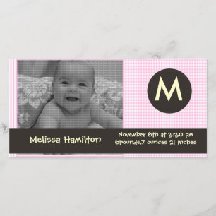 carte photo monogramme