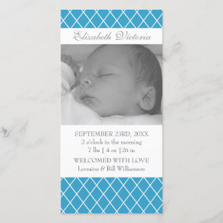 Carte photo Motif faire-part de naissance Diamond