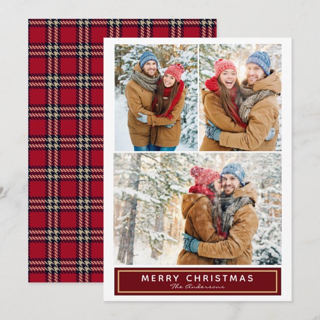Carte photo multiple de Noël (Devant / Derrière)