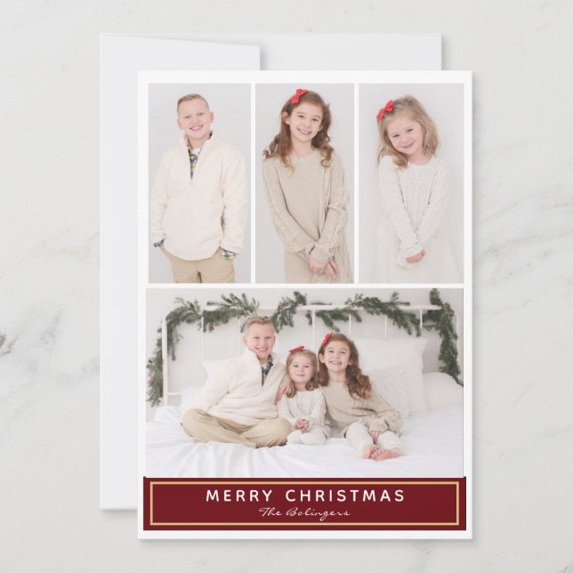Carte photo multiple de Noël (Devant)