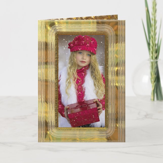 Carte Photo Noël Elegant Holiday (Devant)