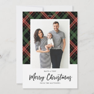 Carte photo Noël Plaid