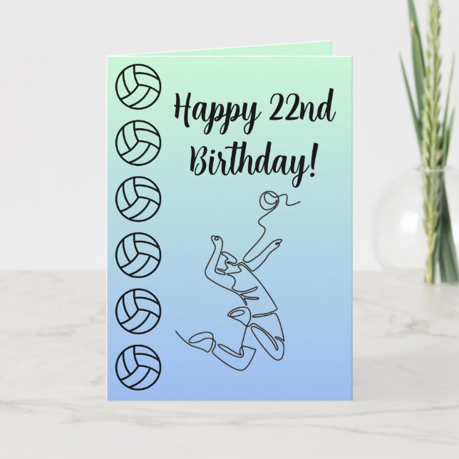 Carte Photo Nom Sentiment Sport Thème Volleyball (Devant)