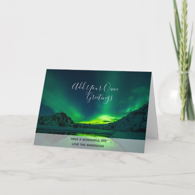 Carte Photo Northern Lights Islande Aurora Borealis (Devant)