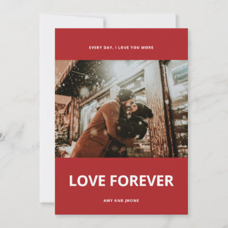 Carte Photo personnalisable avec Forever Love Card